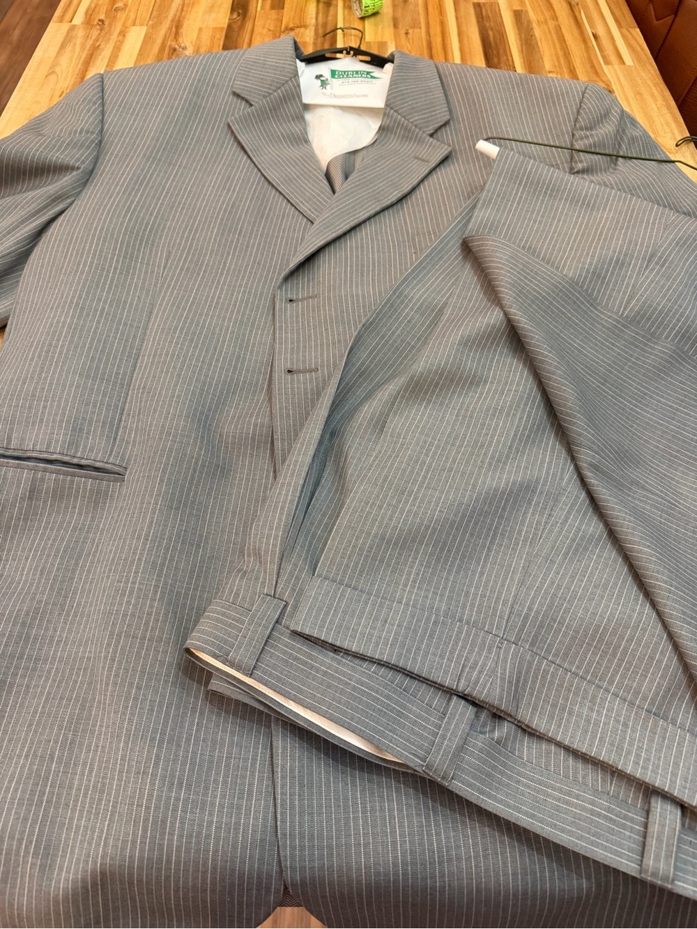 Sean John Gray Pinstripe Men’s Suit Jacket & Pants